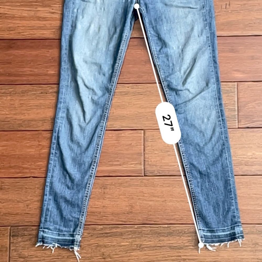 Rag & Bone High Rise Skinny Jeans Raw Hem Sz 26 - Picture 5 of 14